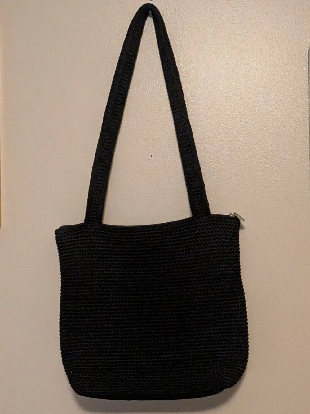 Black Crocheted The Sak Bag